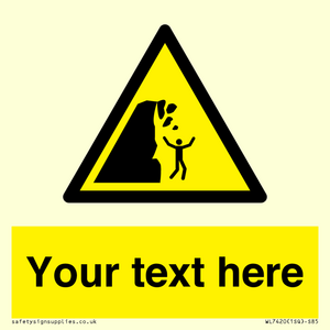 Custom Warning unstable cliff